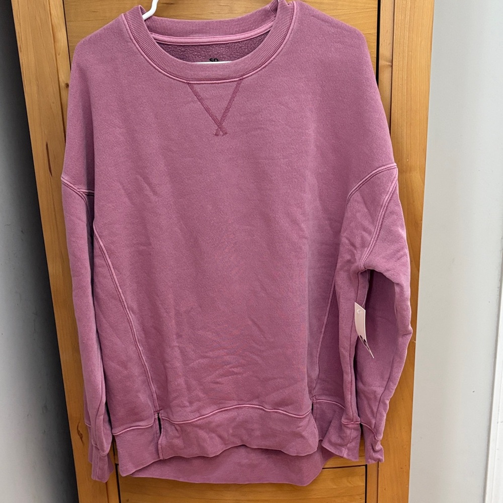 Women's Pink Oversized Sweatshirt